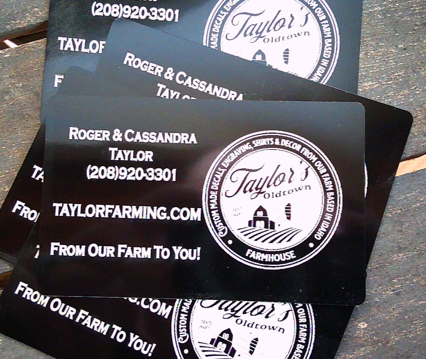 Custom anodized aluminum business cards
