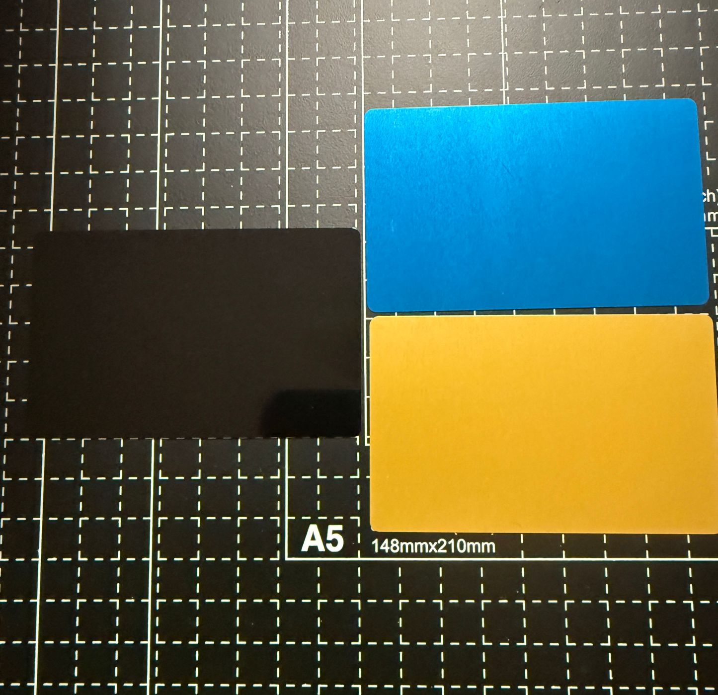 Custom anodized aluminum business cards