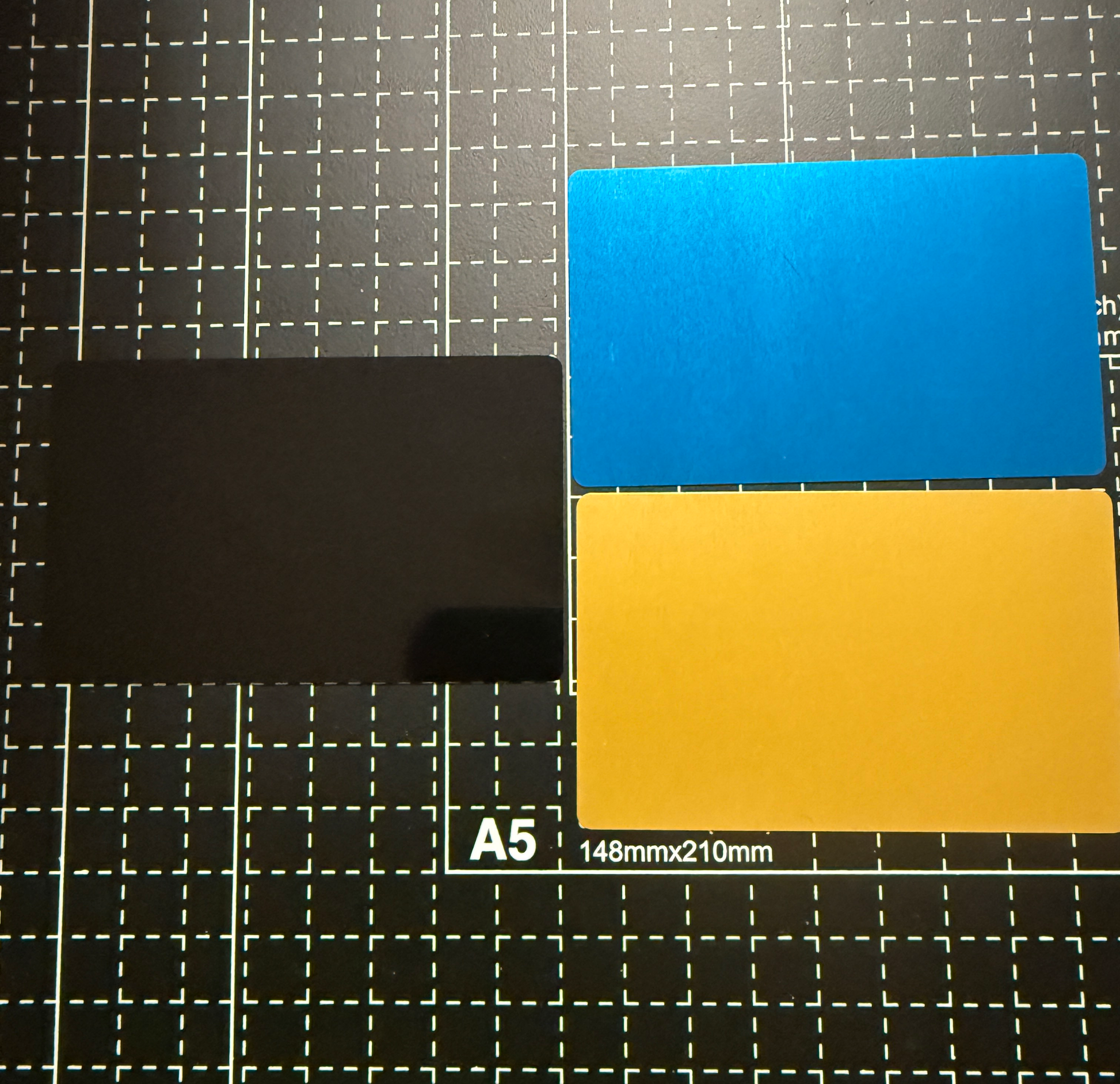 Custom anodized aluminum business cards