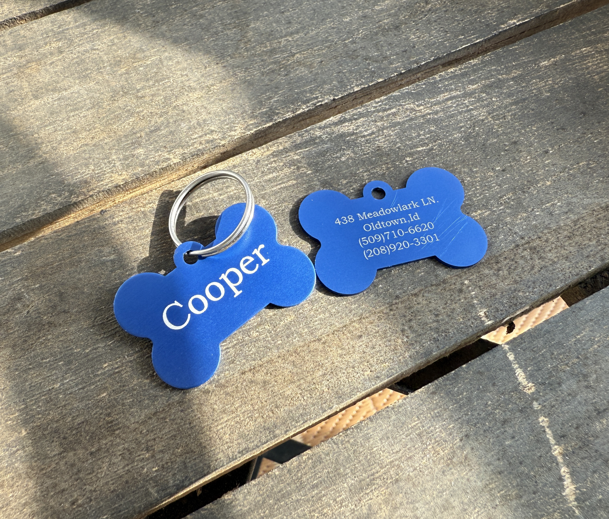 Engraved Aluminum Dog ID Tag - Personalized Pet Tag from Taylor's Oldtown Farmhouse