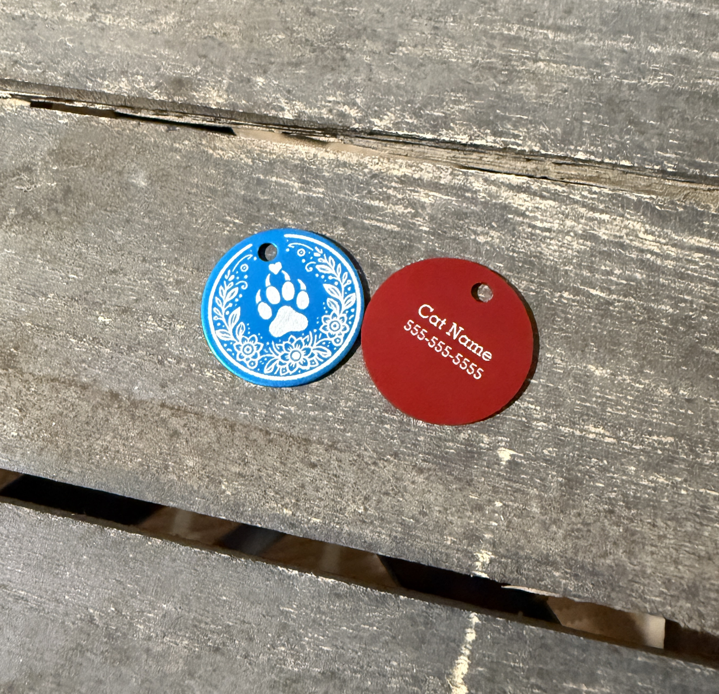 Cat Aluminum Pet ID Tag- USA Made- Taylor's Oldtown Farmhouse