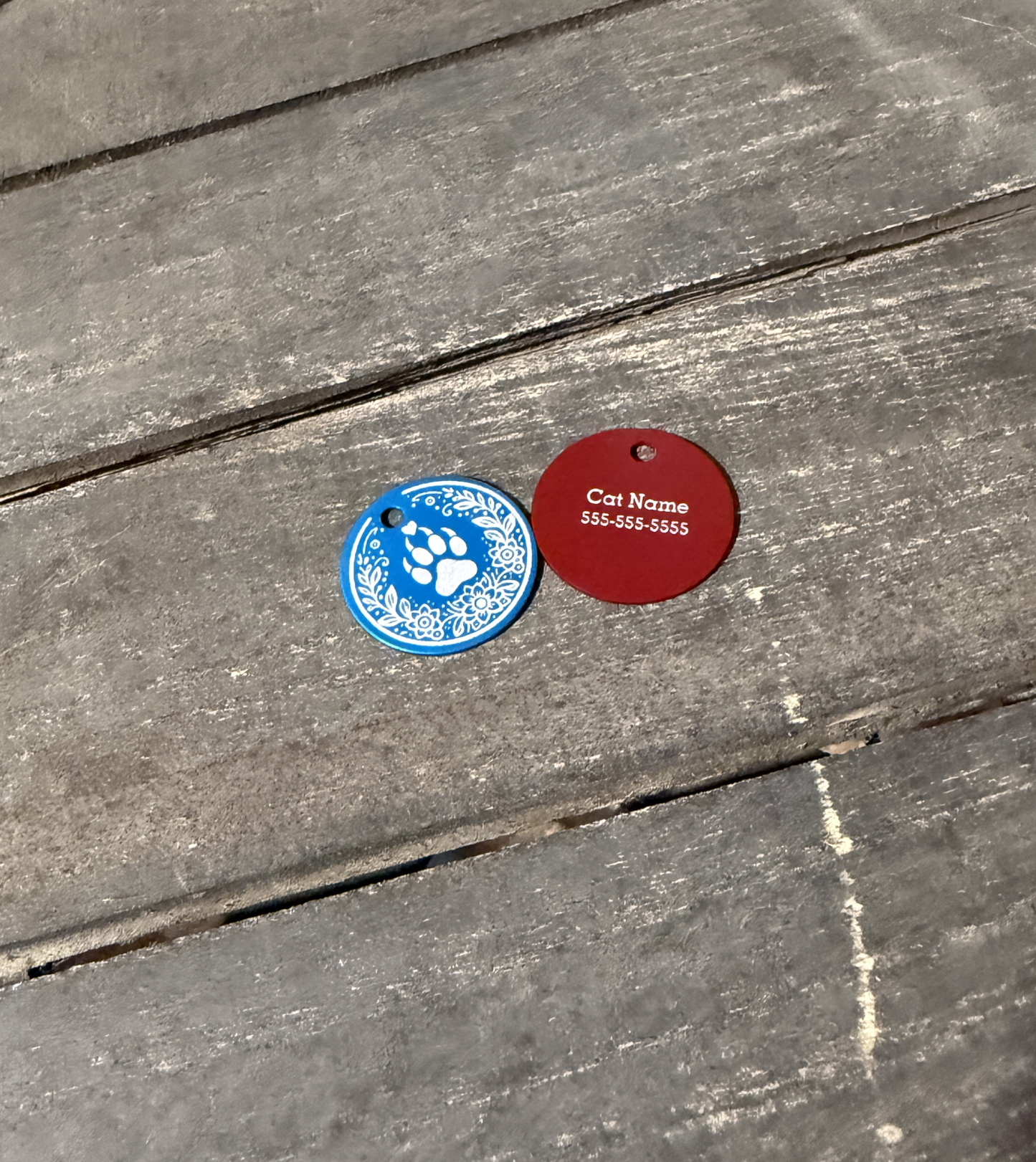 Cat Aluminum Pet ID Tag- USA Made- Taylor's Oldtown Farmhouse