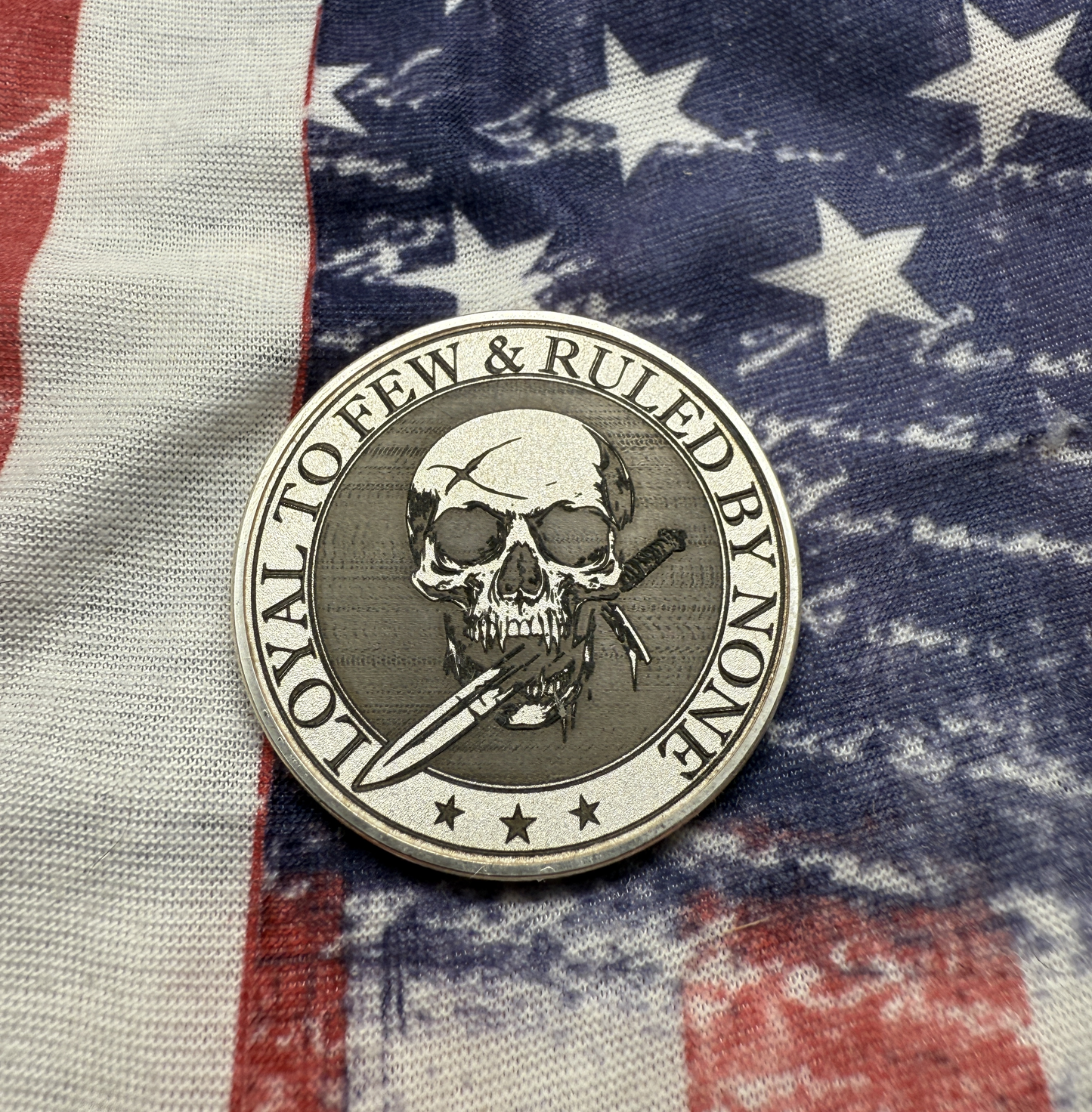Loyal to Few Challenge Coin - Deep Engraved, Brass, Stainless Steel, & Rose Pink - Honor, Patriotism, & American Craftsmanship