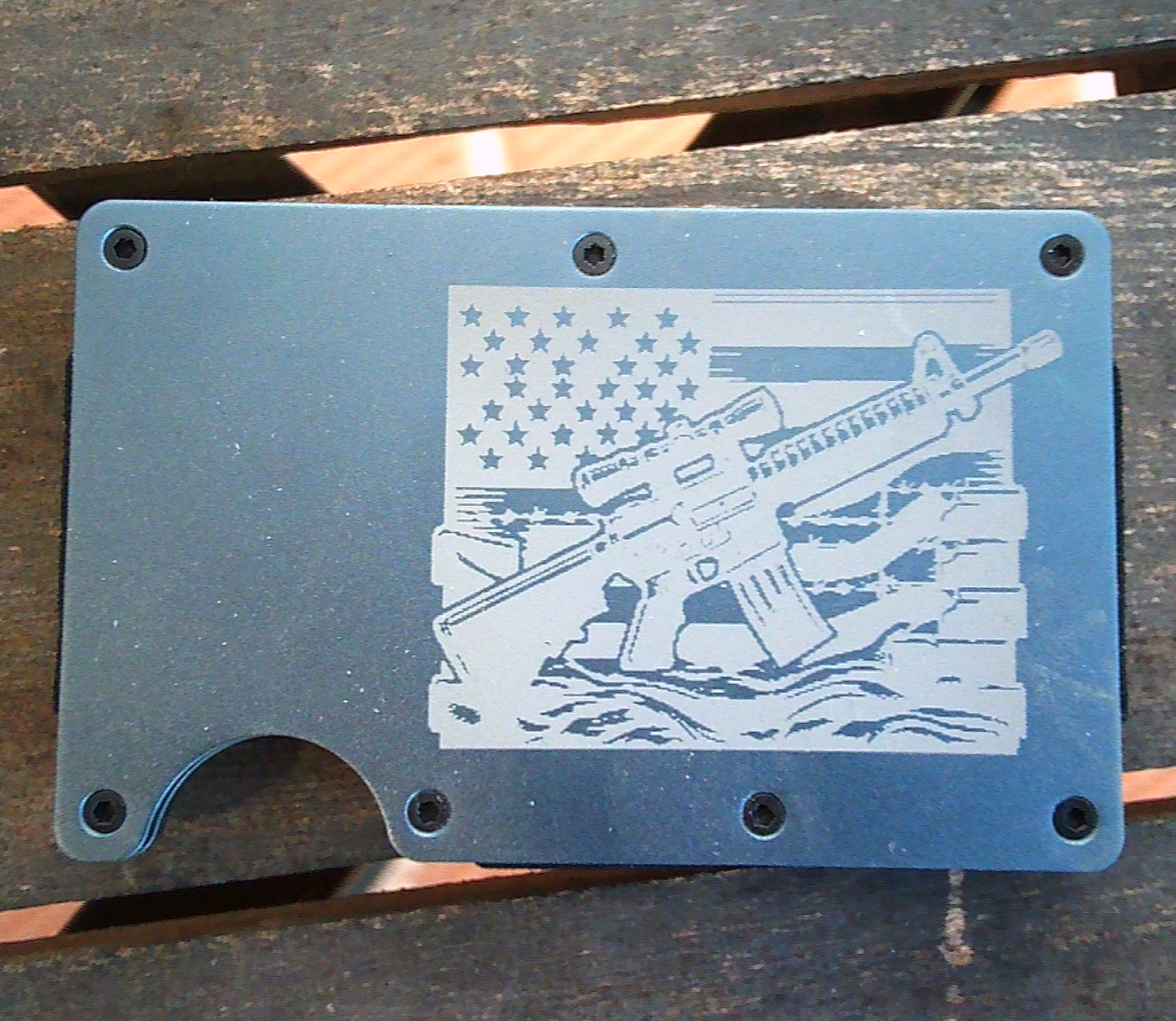AR-15 Patriot Slim Wallet - Faith, Family, Freedom - RFID Blocking - USA Made