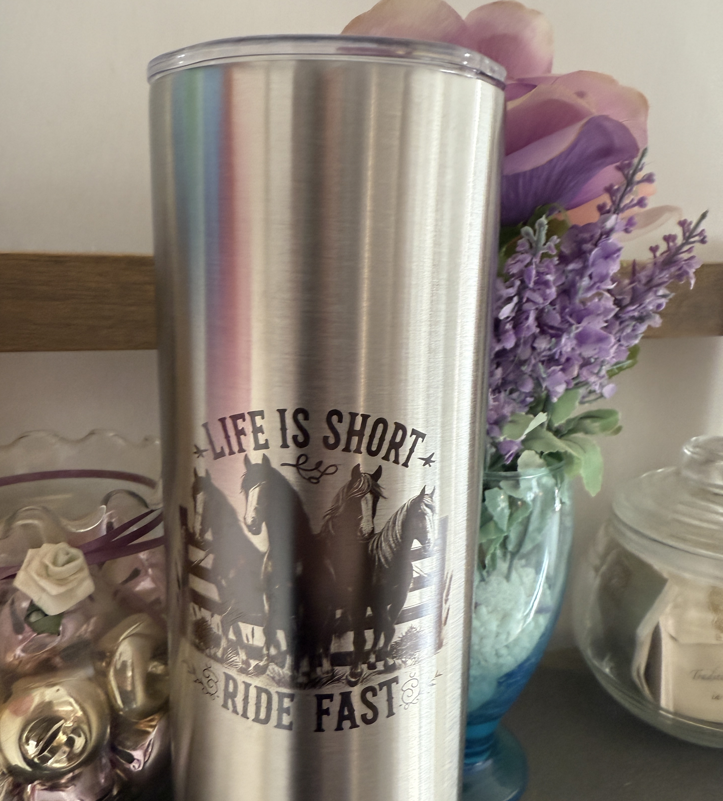 laser engraved stainless steel tumbler