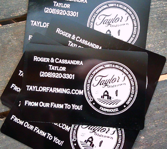 Custom anodized aluminum business cards