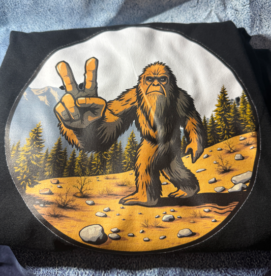 Peace Out Bigfoot Tee - Taylor's Oldtown Farmhouse