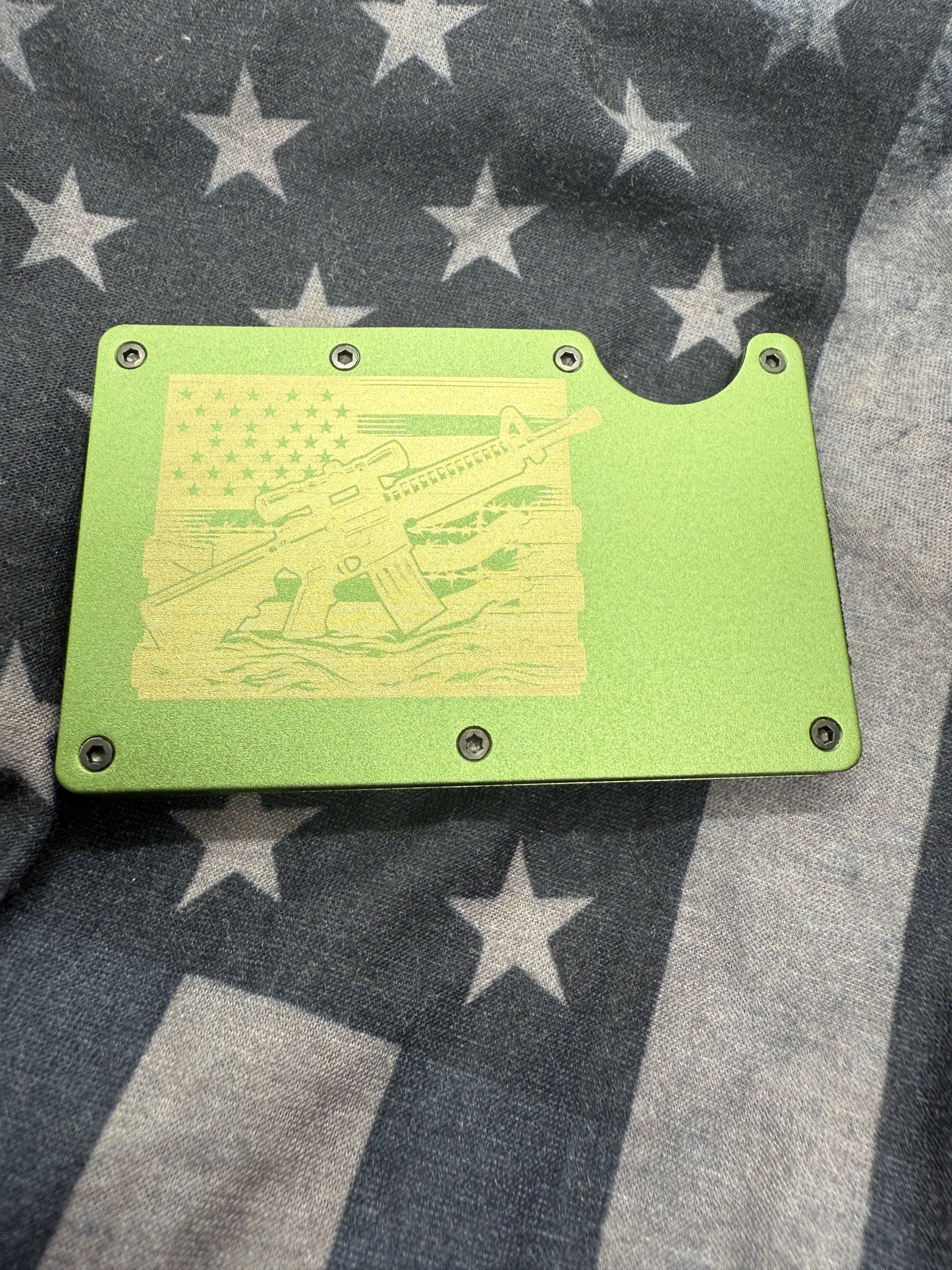 AR-15 Patriot RFID Blocking Slim Wallet with Money Clip